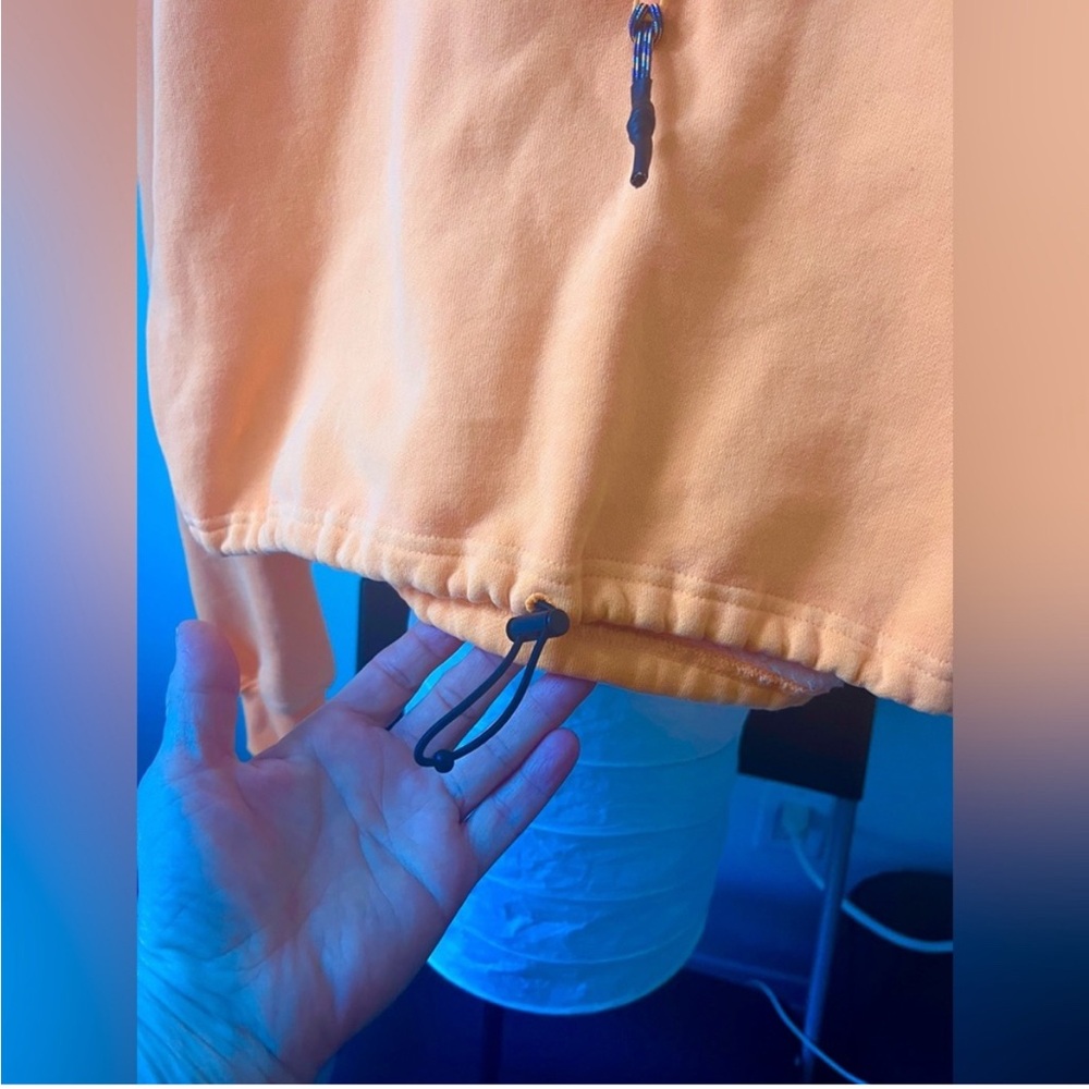 NWOT Women’s TNA Cropped Oversized Half Zip Up Sweater In Orange Size S - Picture 4 of 10